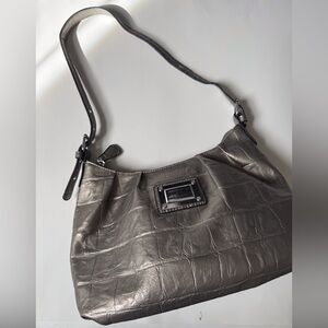Nicole by Nicole Miller shoulder bag. Silver tone with silver hardware.